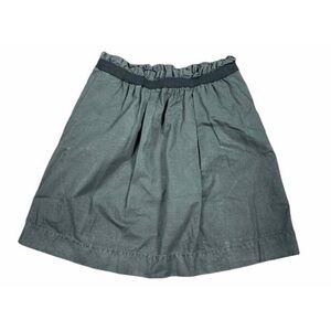Nwot J.Crew Grey Cotton Bell Pull On Elastic Skirt